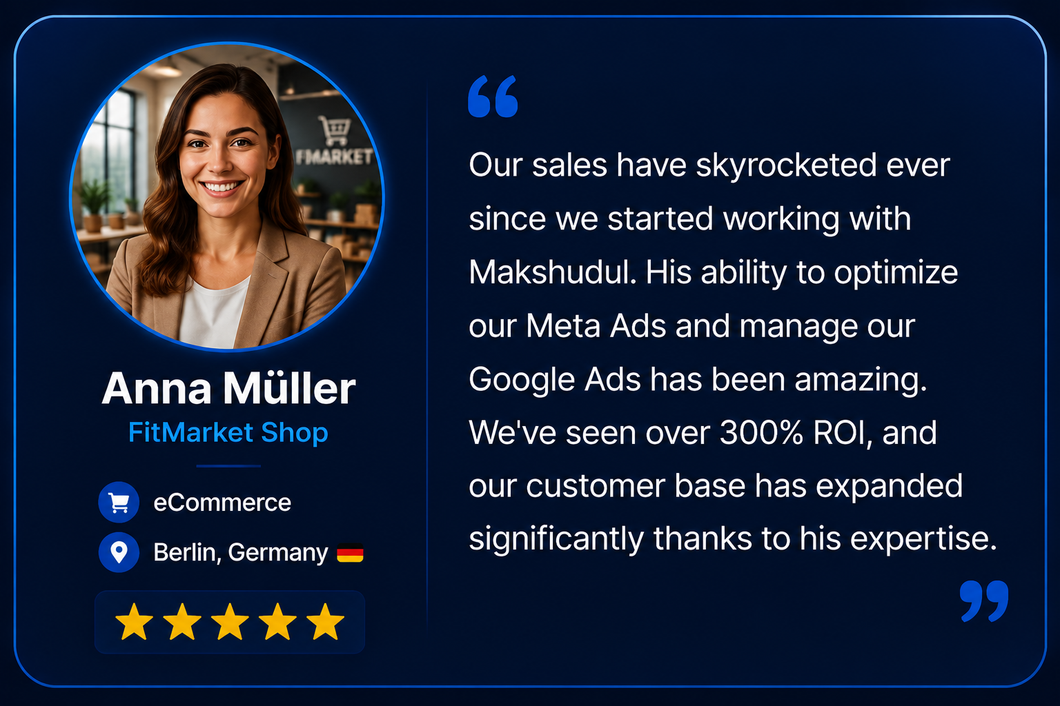 Anna Müller testimonial